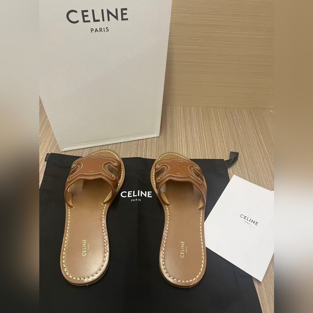 Celine Triomphe Slide Sandals - Picture 6 of 7